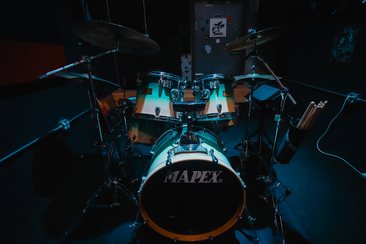 Mapex drum kit at Trackside